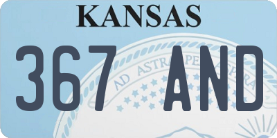 KS license plate 367AND