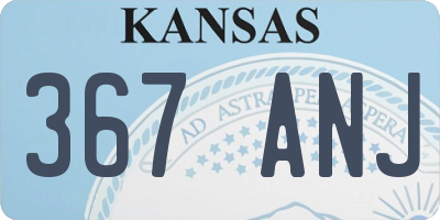 KS license plate 367ANJ