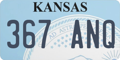 KS license plate 367ANQ