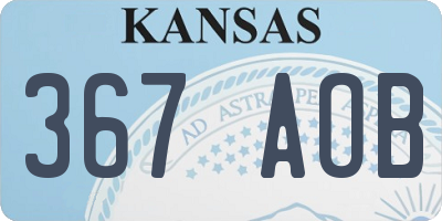 KS license plate 367AOB