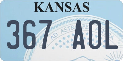 KS license plate 367AOL