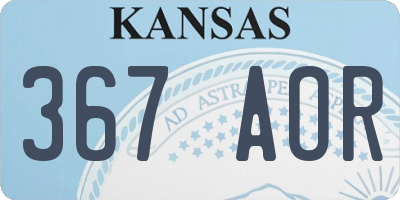 KS license plate 367AOR
