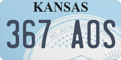 KS license plate 367AOS