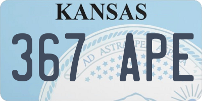KS license plate 367APE