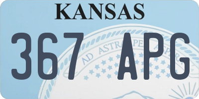 KS license plate 367APG