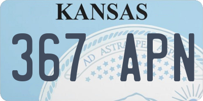 KS license plate 367APN