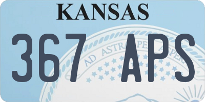 KS license plate 367APS