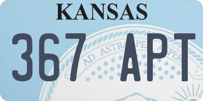 KS license plate 367APT