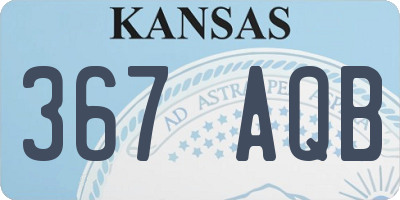KS license plate 367AQB