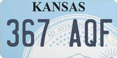 KS license plate 367AQF