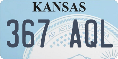 KS license plate 367AQL