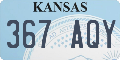 KS license plate 367AQY