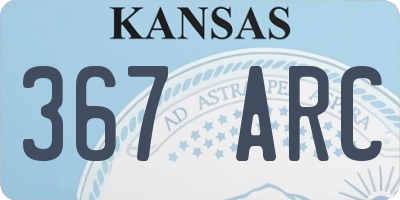 KS license plate 367ARC