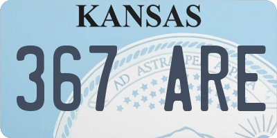 KS license plate 367ARE