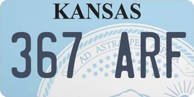 KS license plate 367ARF