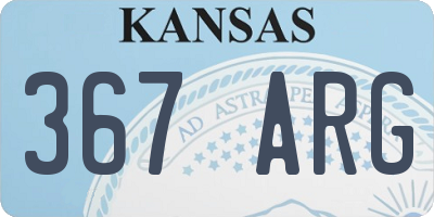 KS license plate 367ARG