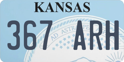 KS license plate 367ARH