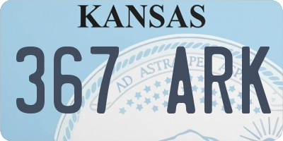 KS license plate 367ARK