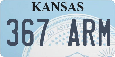 KS license plate 367ARM