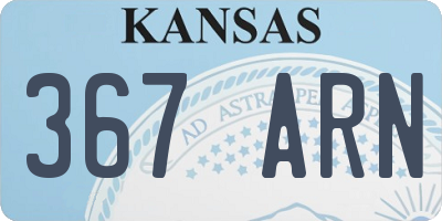 KS license plate 367ARN