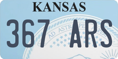 KS license plate 367ARS