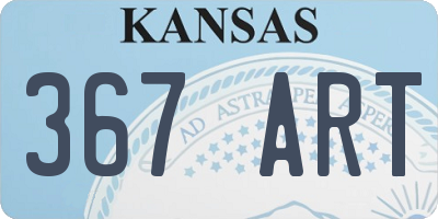 KS license plate 367ART