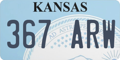 KS license plate 367ARW