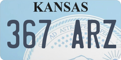 KS license plate 367ARZ