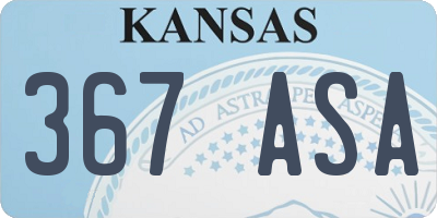 KS license plate 367ASA