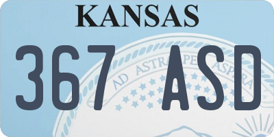 KS license plate 367ASD