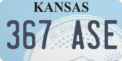 KS license plate 367ASE