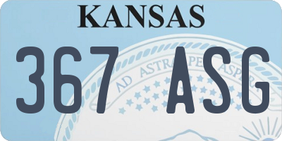 KS license plate 367ASG