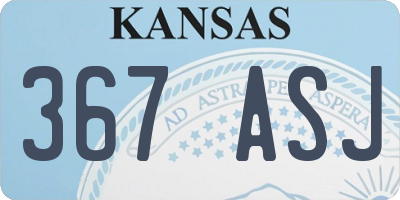 KS license plate 367ASJ