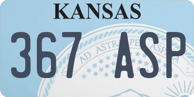 KS license plate 367ASP
