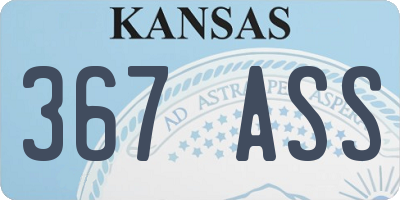 KS license plate 367ASS