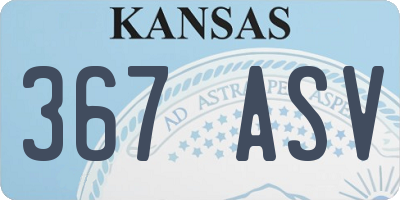 KS license plate 367ASV