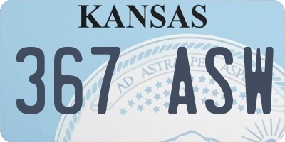 KS license plate 367ASW