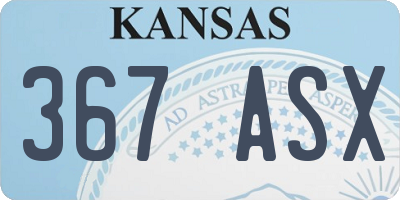 KS license plate 367ASX