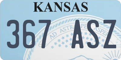 KS license plate 367ASZ