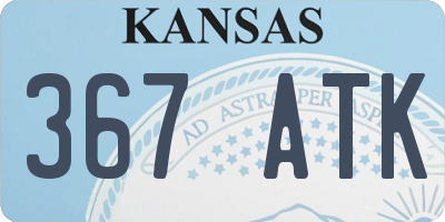 KS license plate 367ATK