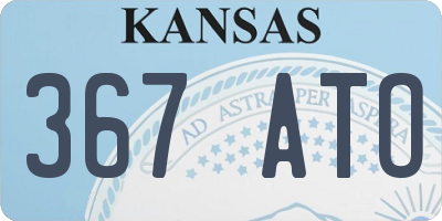 KS license plate 367ATO