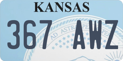 KS license plate 367AWZ