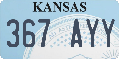 KS license plate 367AYY
