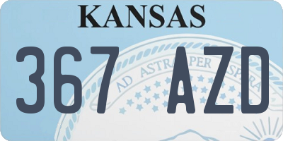 KS license plate 367AZD