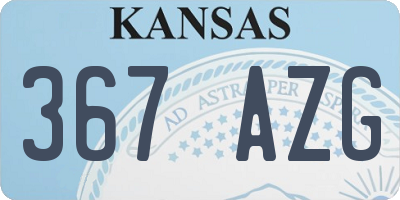 KS license plate 367AZG