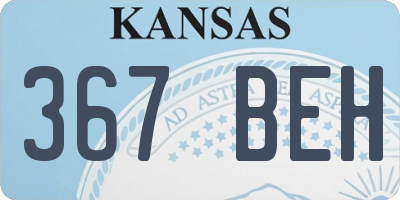 KS license plate 367BEH