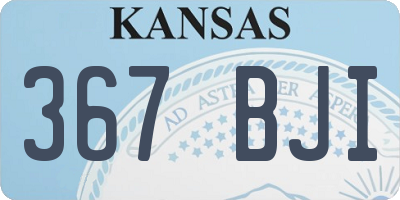 KS license plate 367BJI
