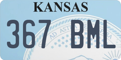 KS license plate 367BML