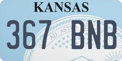 KS license plate 367BNB