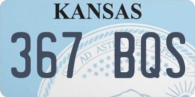 KS license plate 367BQS